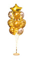 Ballonbuket m/LED - guld